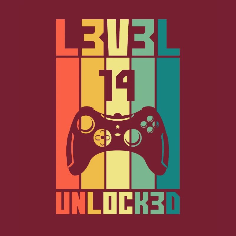 Level 14 Unlocked Zocker 14 Geburtstag Geschenk