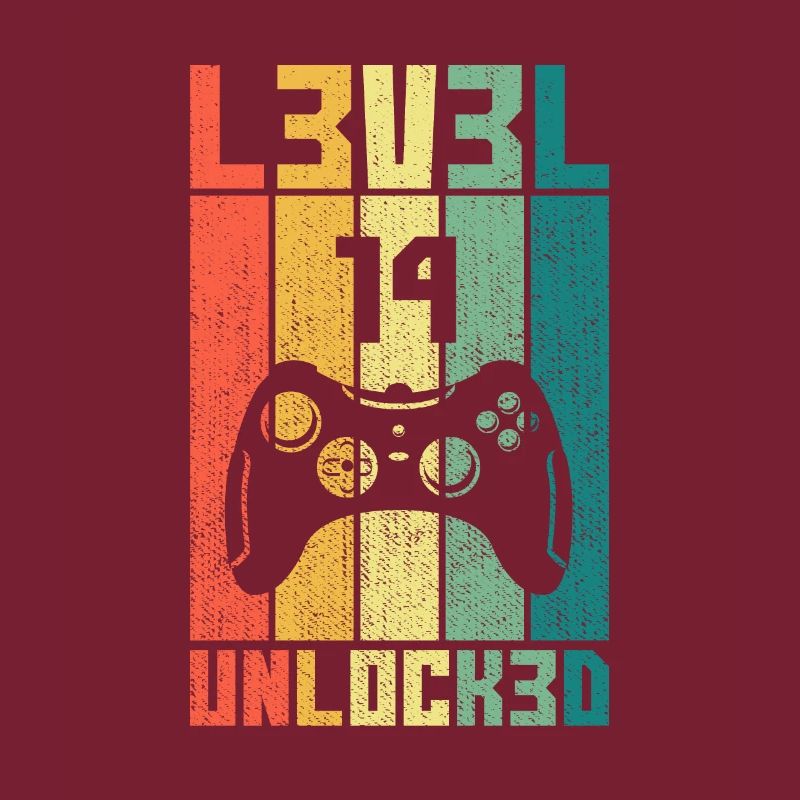 Level 14 Unlocked Zocker 14 Geburtstag Geschenk