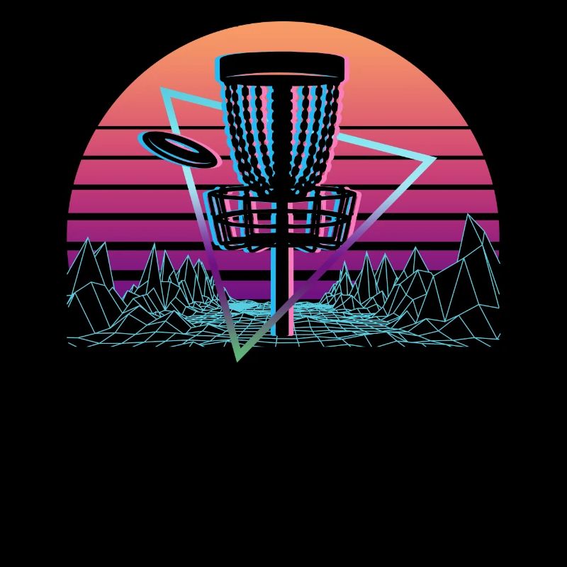 Disc Golf Vaporwave Aesthetic Retro