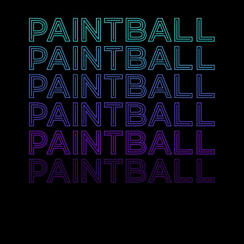 Équipe de joueurs de paintball Retro