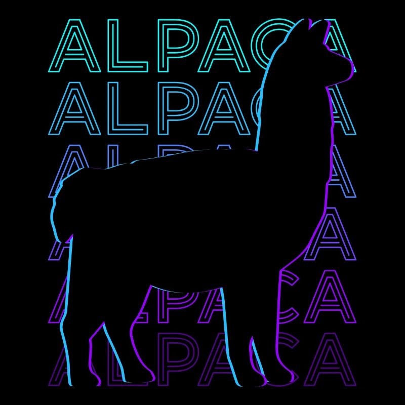 Alpaka Retro Geschenk