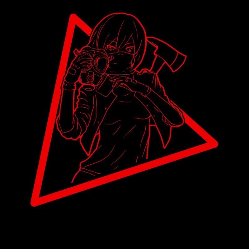Zombiecore Ästhetische Anime Mädchen Maske