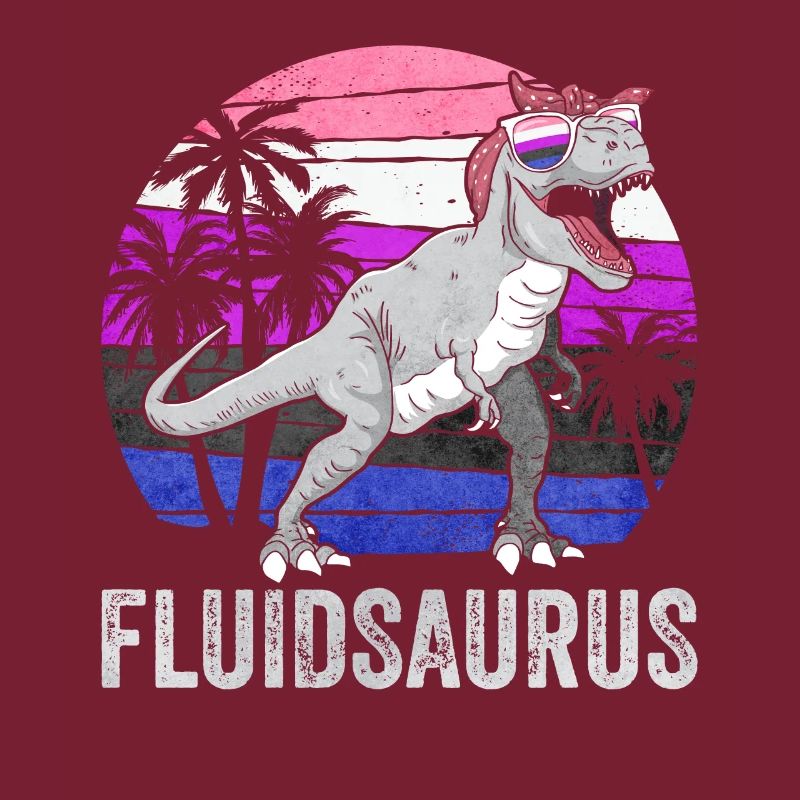 Geschlecht Fluid Stolz Flagge Dinosaurier Trex LGB