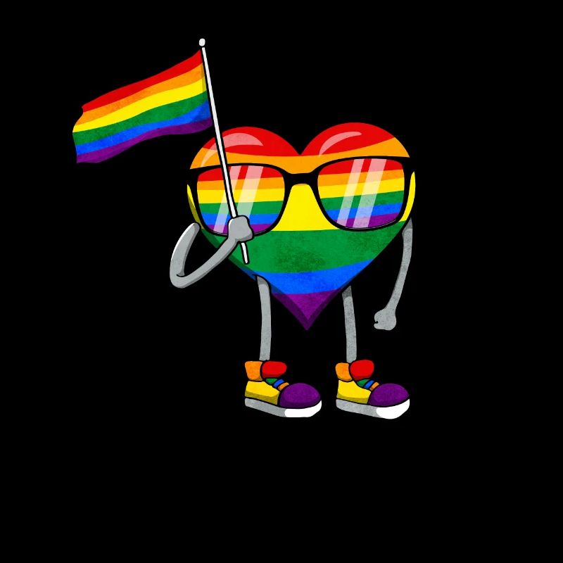 Gay Pride arc-en-ciel drapeau coeur Sublte LG