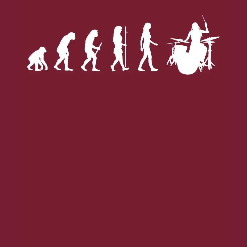 Evolution Woman Drums Drummer Gift Drumming
