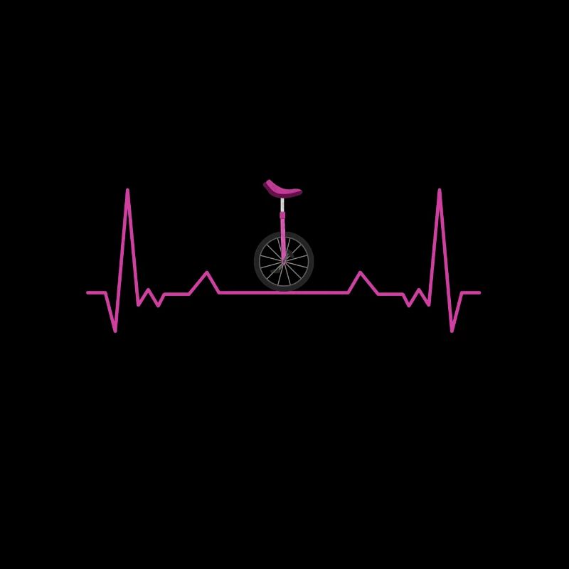 Einrad Einradfahrer Herzschlag