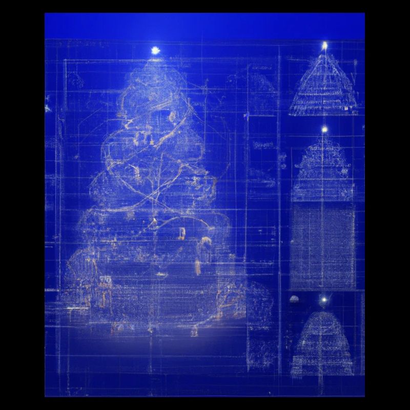 Christmas Christmas Tree Schematic Blueprint