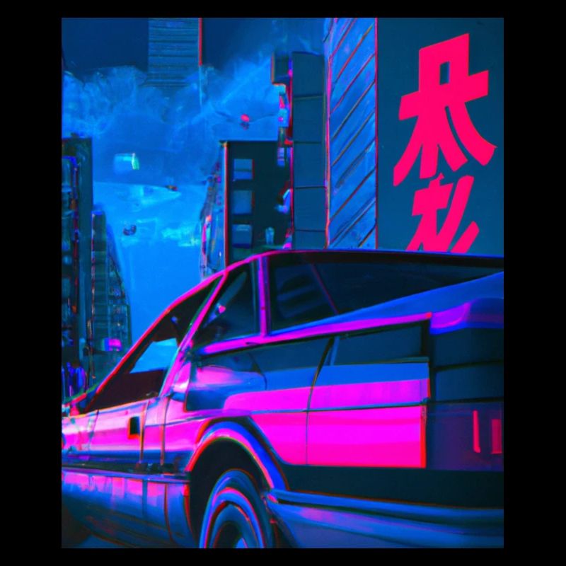 Vaporwave Esthétique Synthwave Car