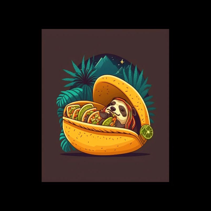 Sloth Sleeping In Taco Funny Sloth Taco Lover