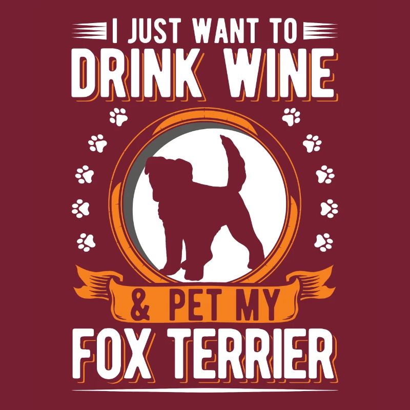 Fox Terrier et vin