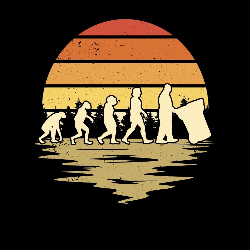 Müllmann Evolution Müllabfuhr Müllwagen