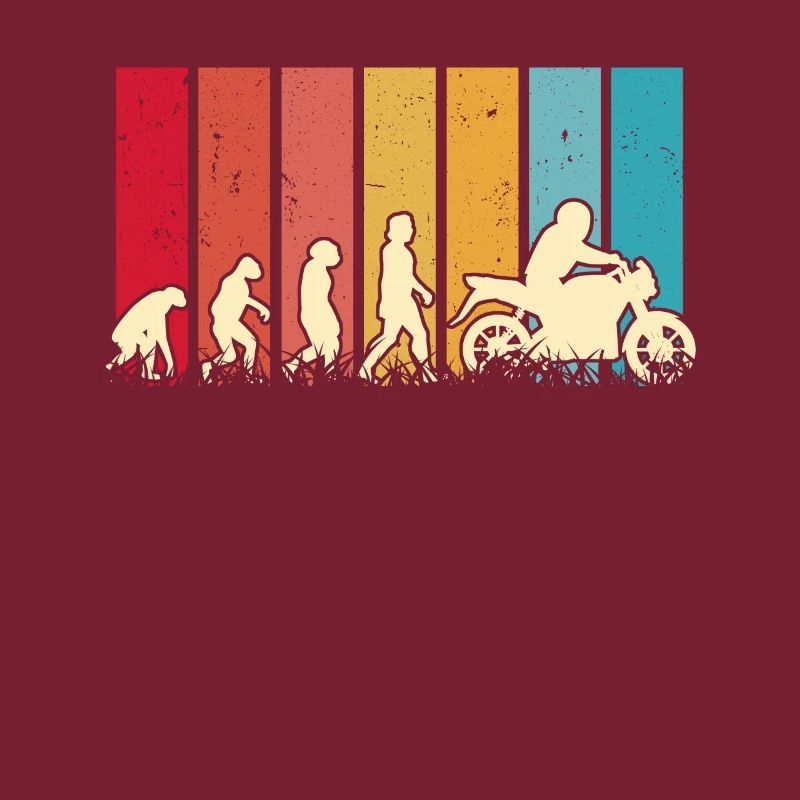 Motorradfahrer Evolution Motorrad Biker