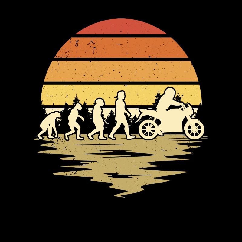 Motorradfahrer Evolution Motorrad Biker