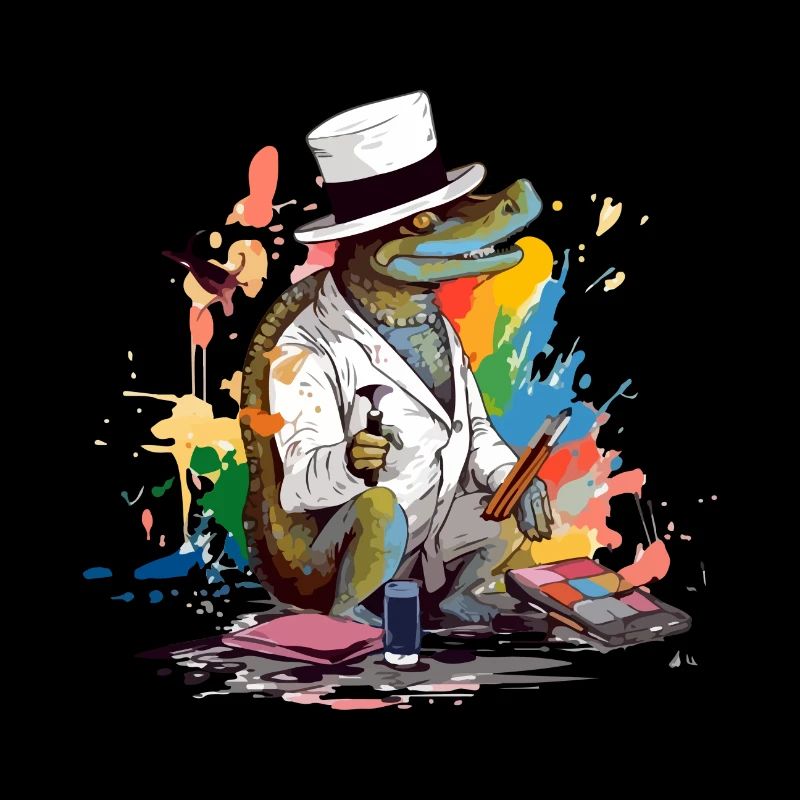 Moli l'alligator peintre