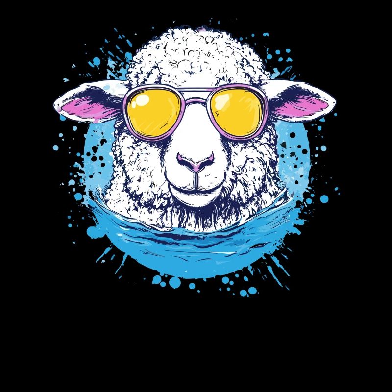 Cooles Schaf mit Sonnenbrille