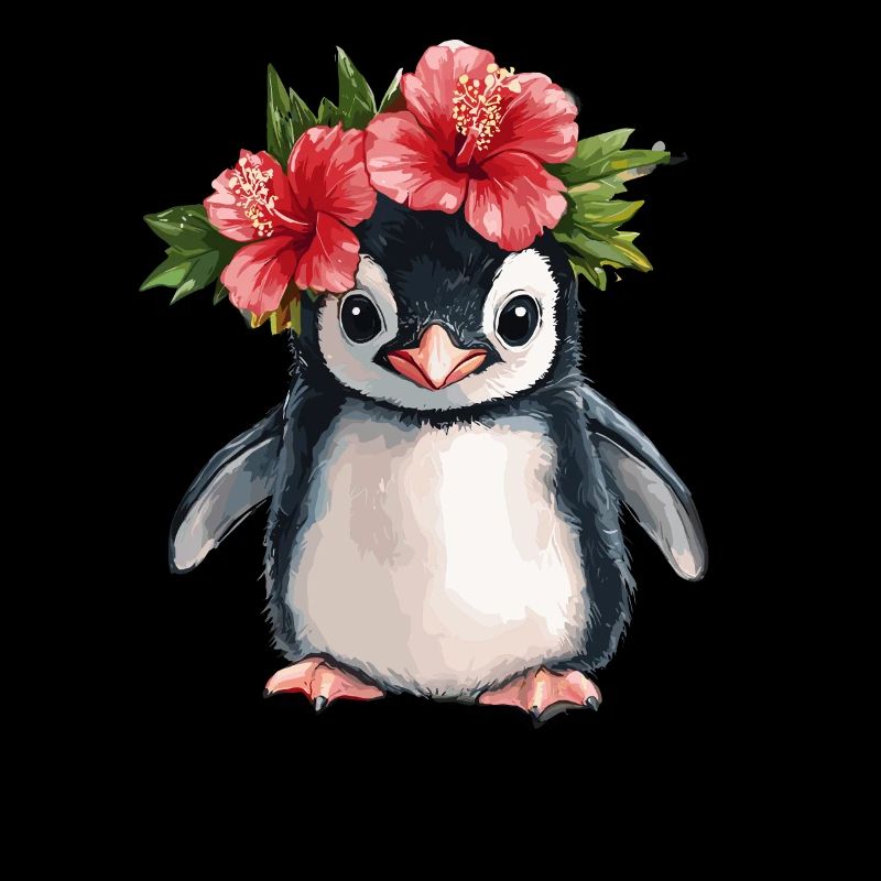 Pingouin à l’hibiscus
