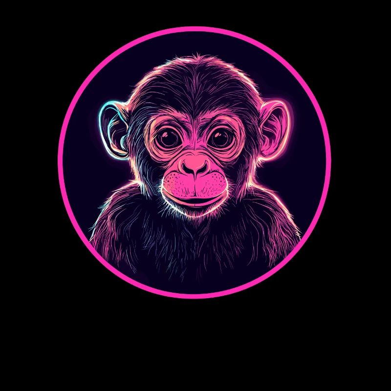 Singe néon mignon
