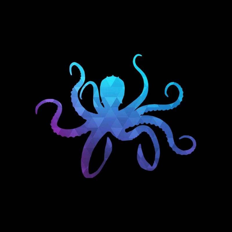 Krake Octopus Polygon Geometrisch Art Natur