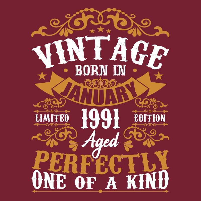 Januar 1991 Vintage Retro Geburtstagsgeschenk