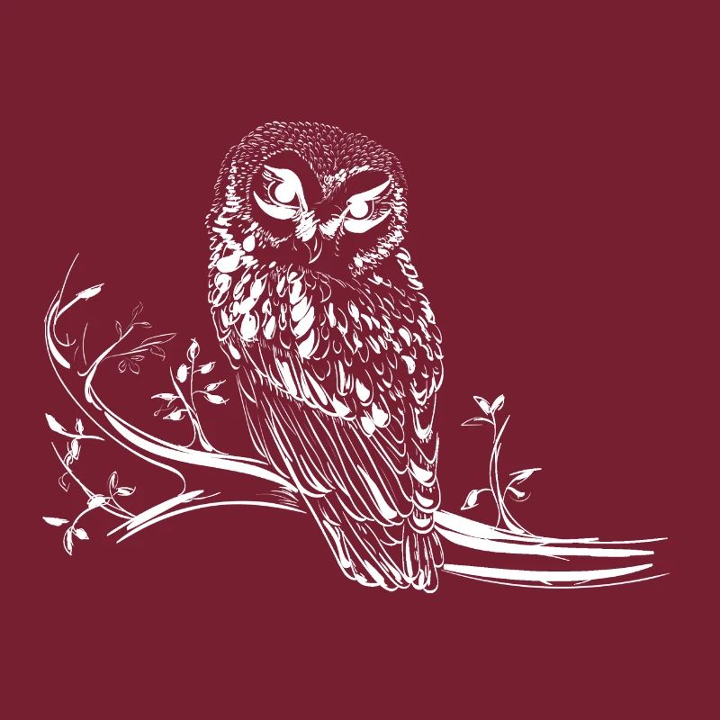 Hübsche weiße Eule Waldbewohner Geschenk