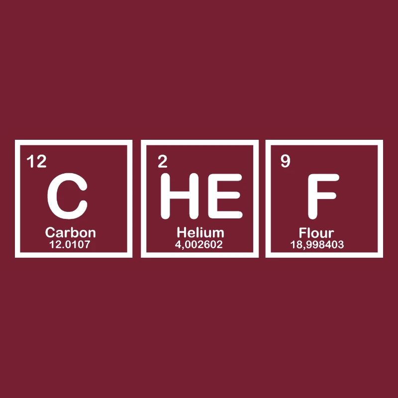 Chemise Nerd de Table Periodic Chef Elements Chemical