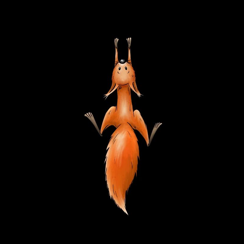 abhängendes Eichhörnchen Knopfauge Chiller Eichi