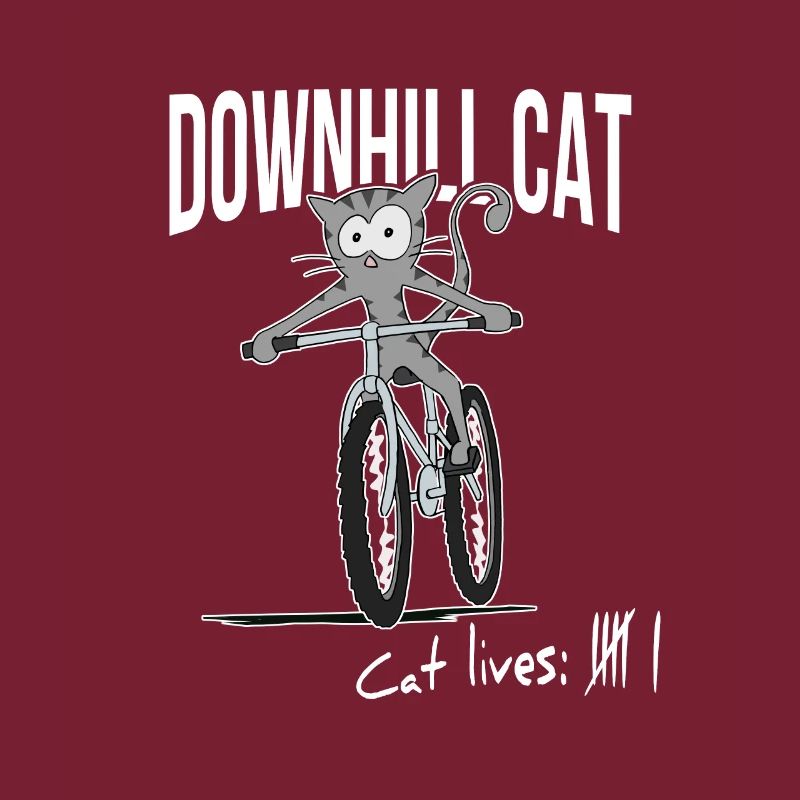 Downhill MTB Cat Katzenleben Countdown Geschenk