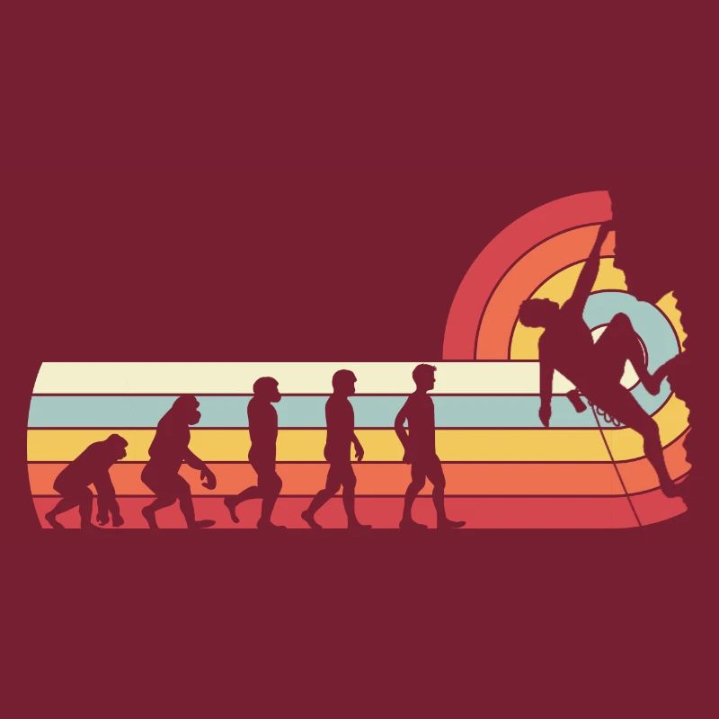 Evolution Klettern vintage retro