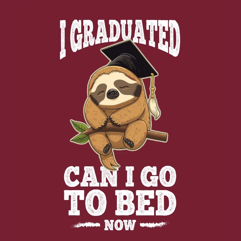 Diplôme Sleeping Sloth Uni Master Bachelor