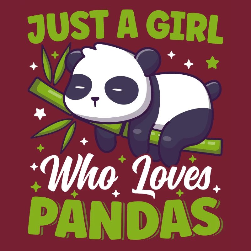 Nur ein Mädchen, das Pandabär liebt Süßes Schlafen