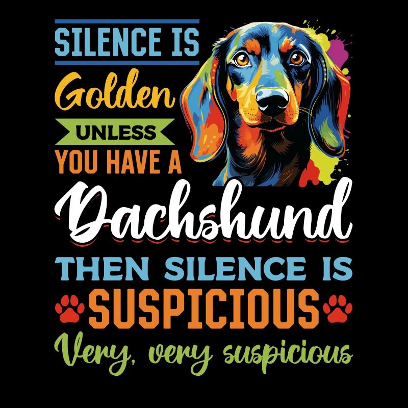 Saucisse saucisse teckel chien Silence is Golden