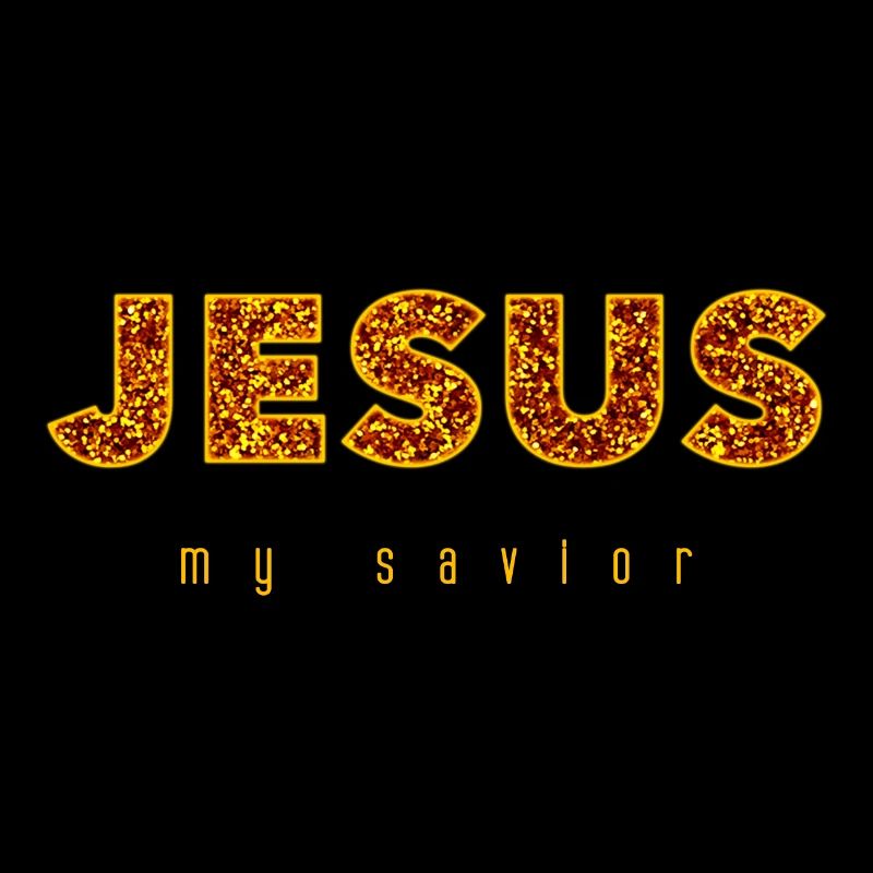Jesus My Savior | Glitzer Gold