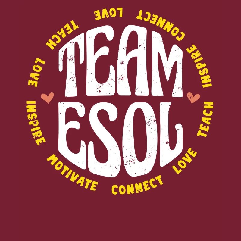 ESOL Teacher Crew Squad Rainbow Back Zur Schule