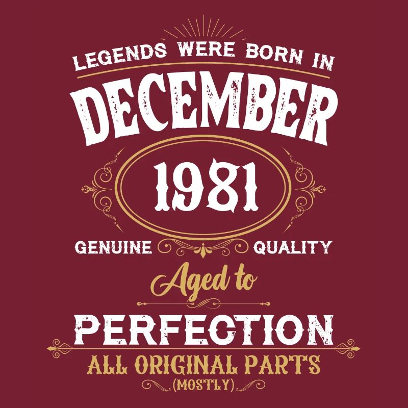 Né Décembre 1981 Cadeau d’anniversaire