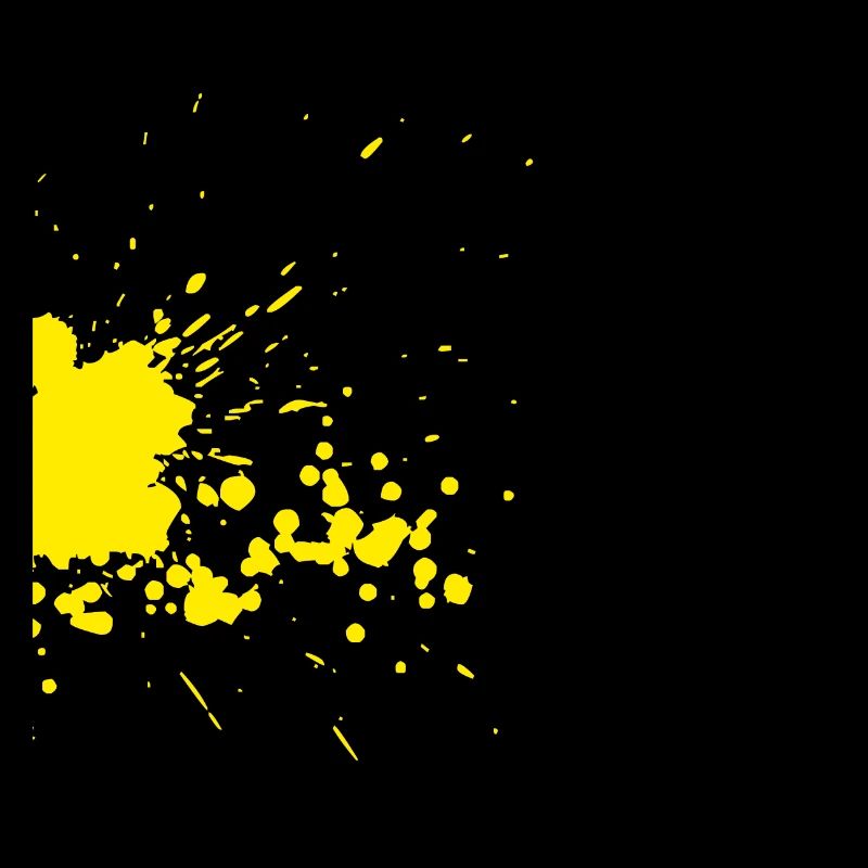 Une tache de couleur jaune comme art