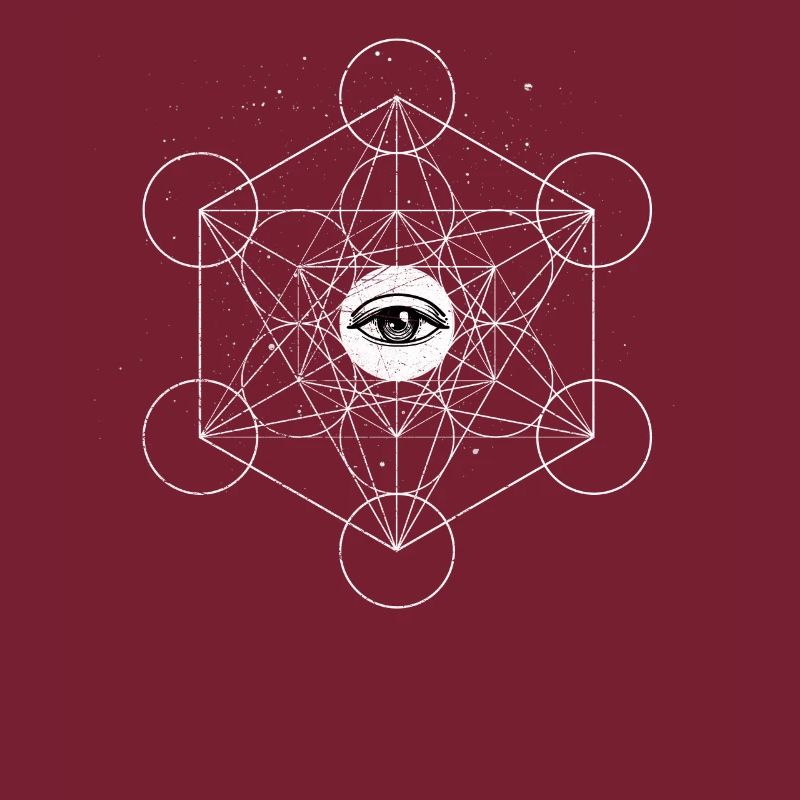 Heilige Geometrie Metatrons Cube Eye Psychedelic