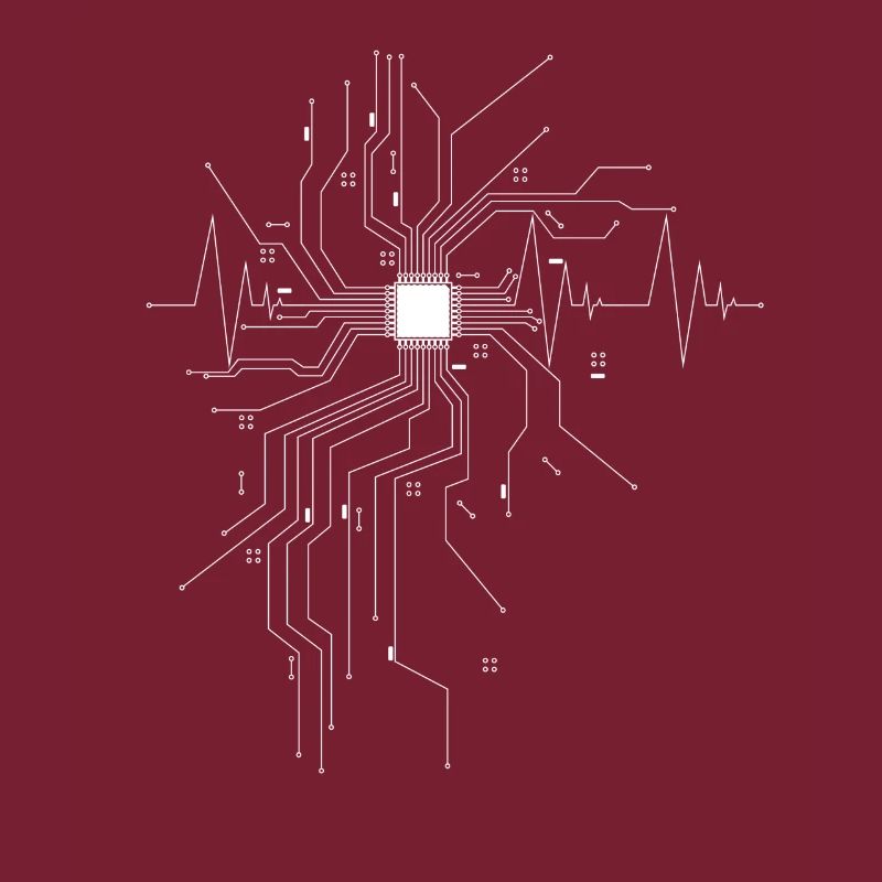 Computer Scientist CPU Heartbeat Gift for Nerds