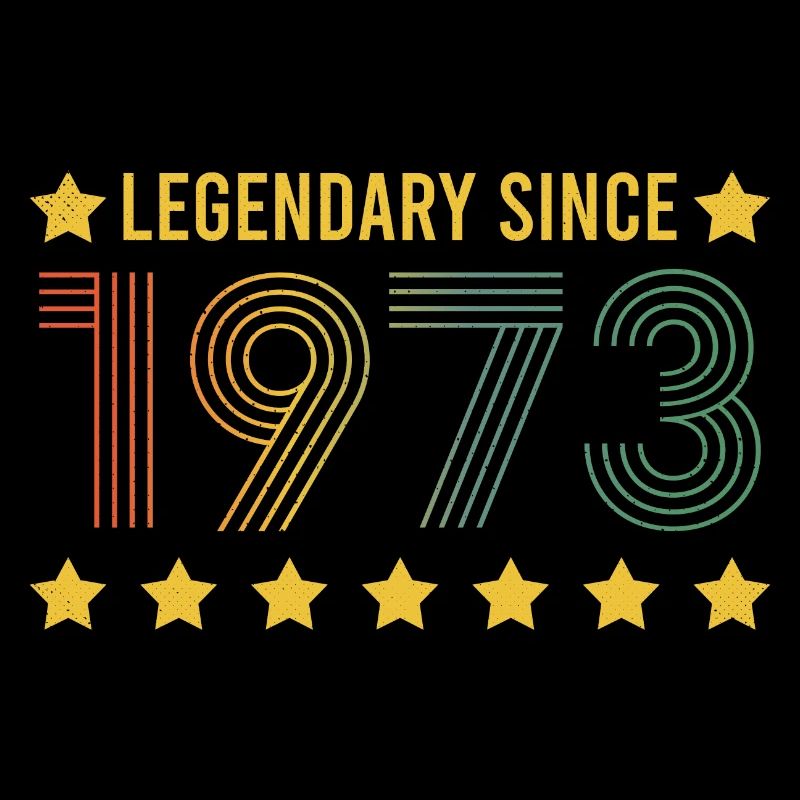 Vintage Legendary since 1973 Geburtstag Retro