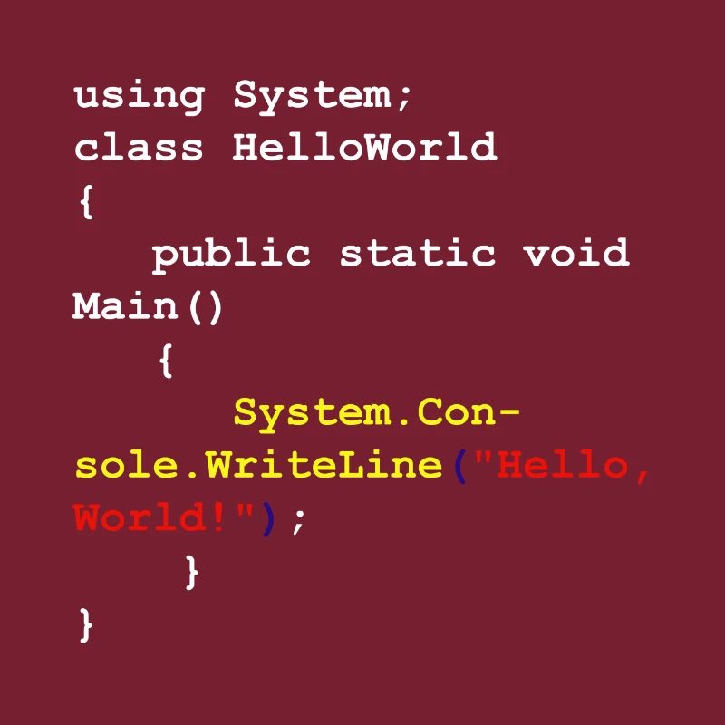 Hello World C # Sharp developer program gift