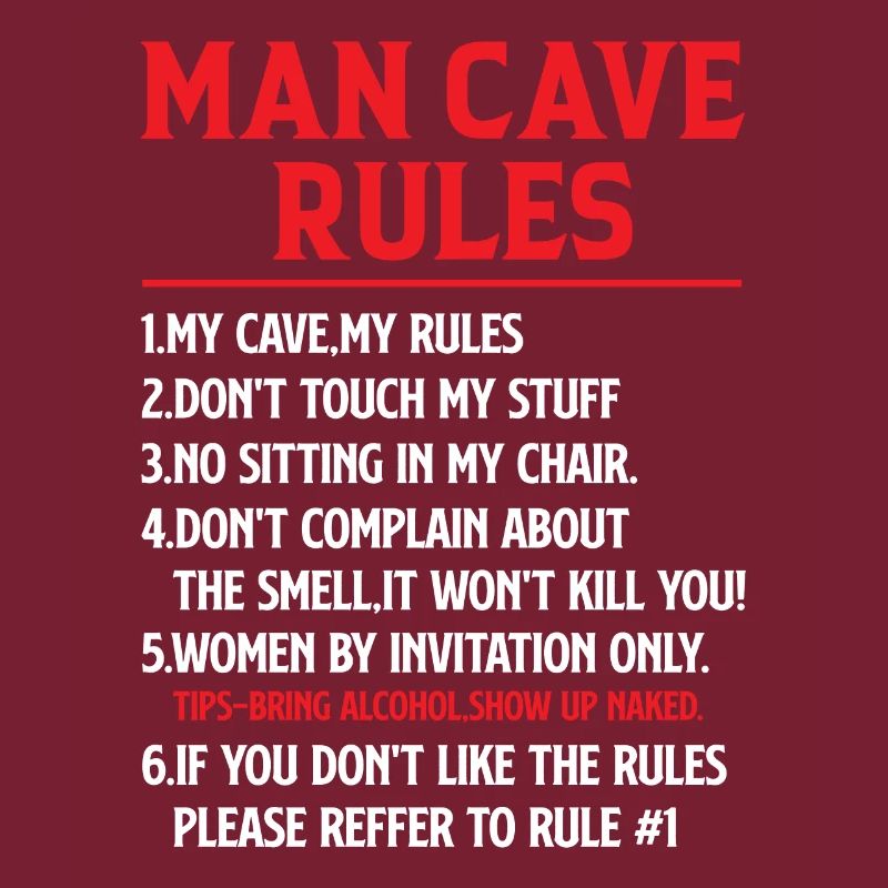 Règles de man cave - Mancave Joke
