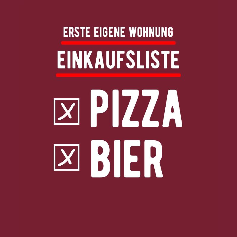 Eigene Wohnung Pizza und Bier Einweihungsgeschenk