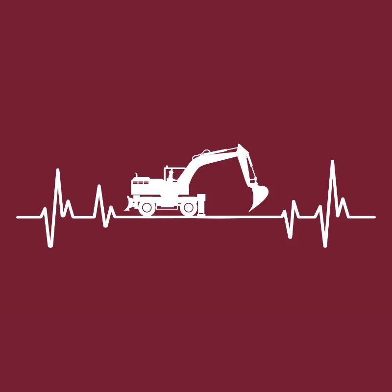 Bagger Baustelle Herzschlagbagger