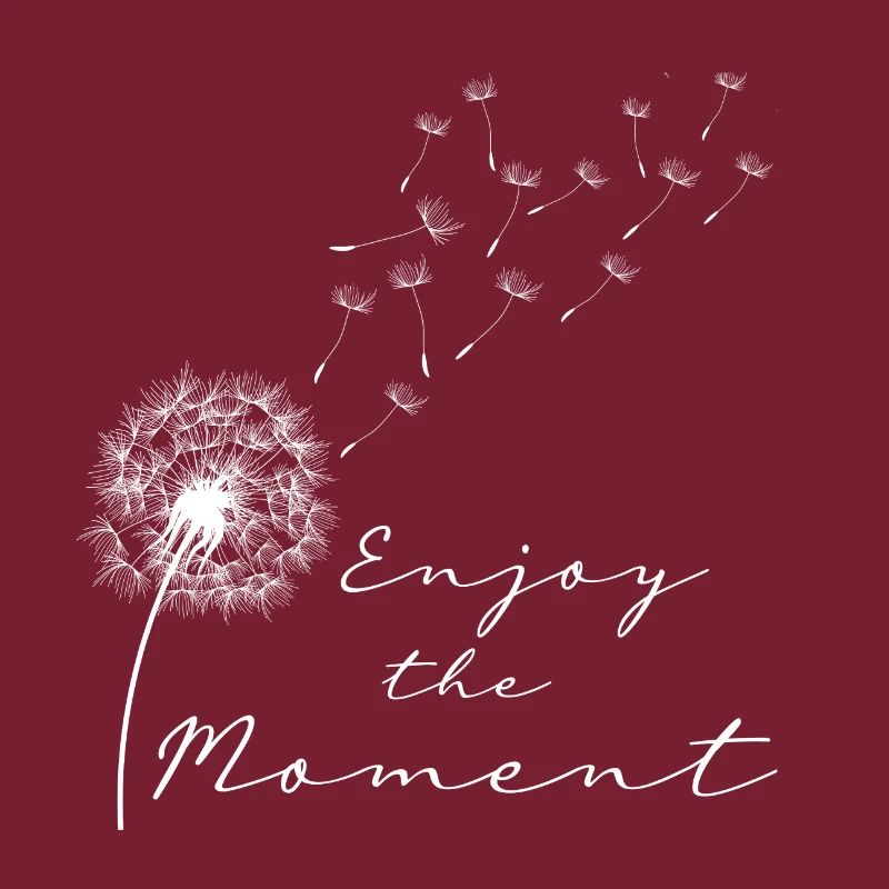 Enjoy the moment Pusteblume Löwenzahn Leichtigkeit