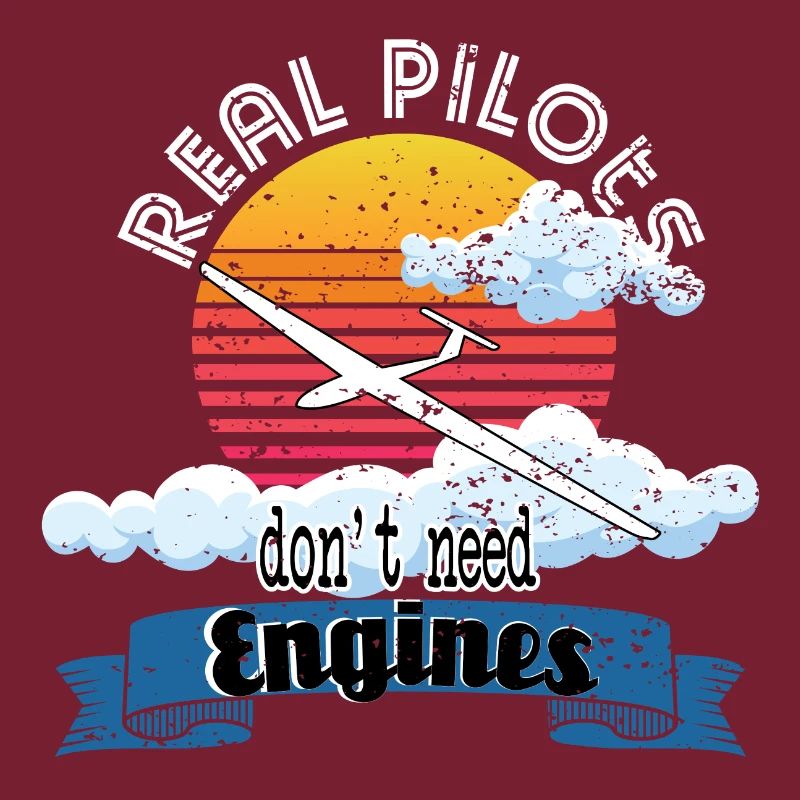 Real pilots soaring gift gliding
