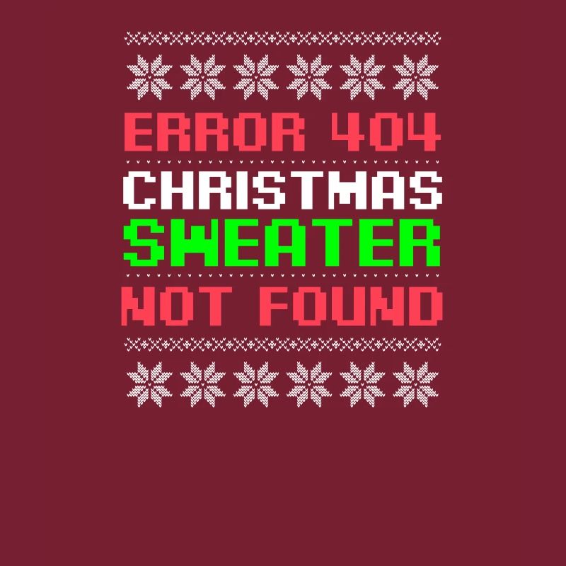 Programmierer Weihnachten hässlicher Pullover nicht gefunden Geschenk