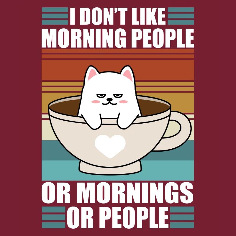 Sarcastic Kitty Coffee Moody Lazy Cat