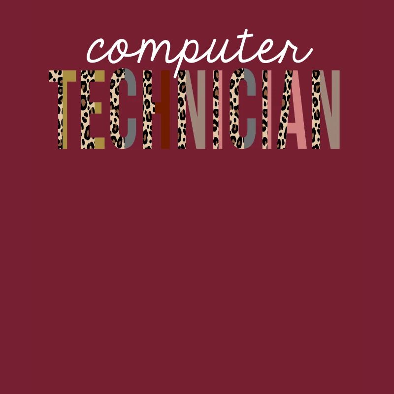 Cadeau drôle d'impression de léopard de technicien en informatique