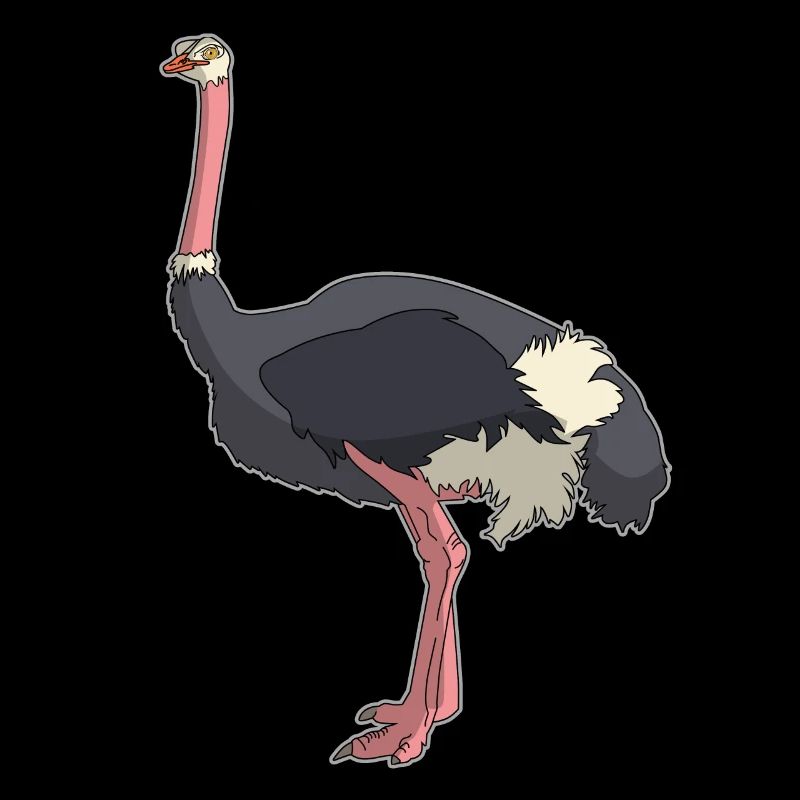 Nandu Strauß emu vogel comic Geschenkidee