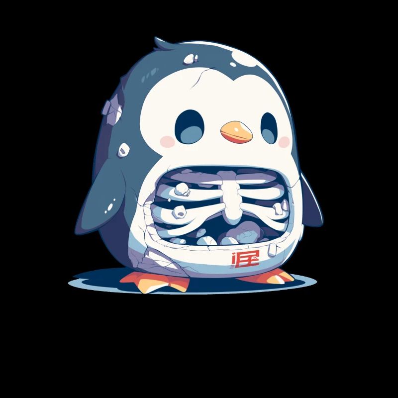 Pingouin Squelette Halloween Pingouin Mignon