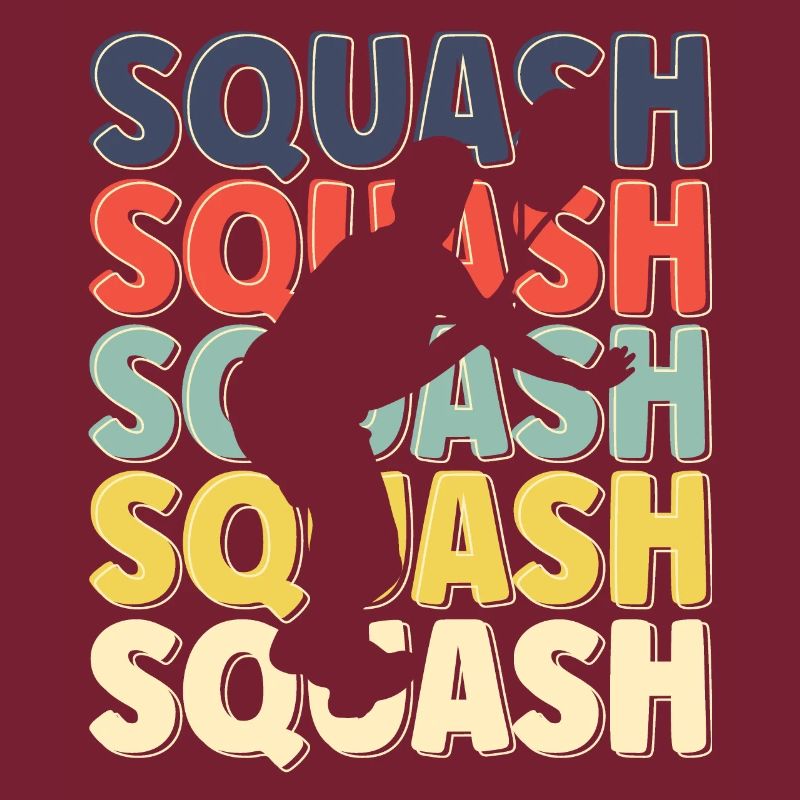 Cool Retro Text Silhouette Squash